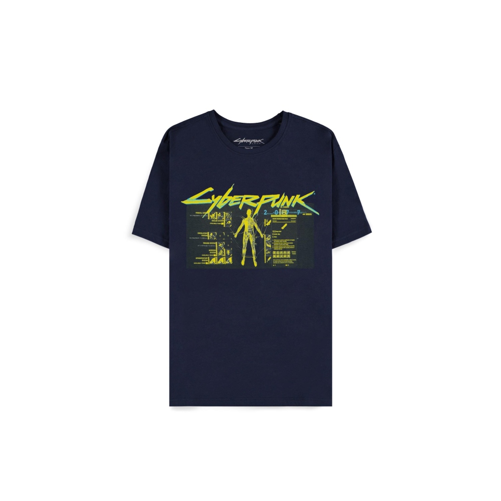 Cyberpunk 2077 - Vitruvian Man Mens T-shirt - Black